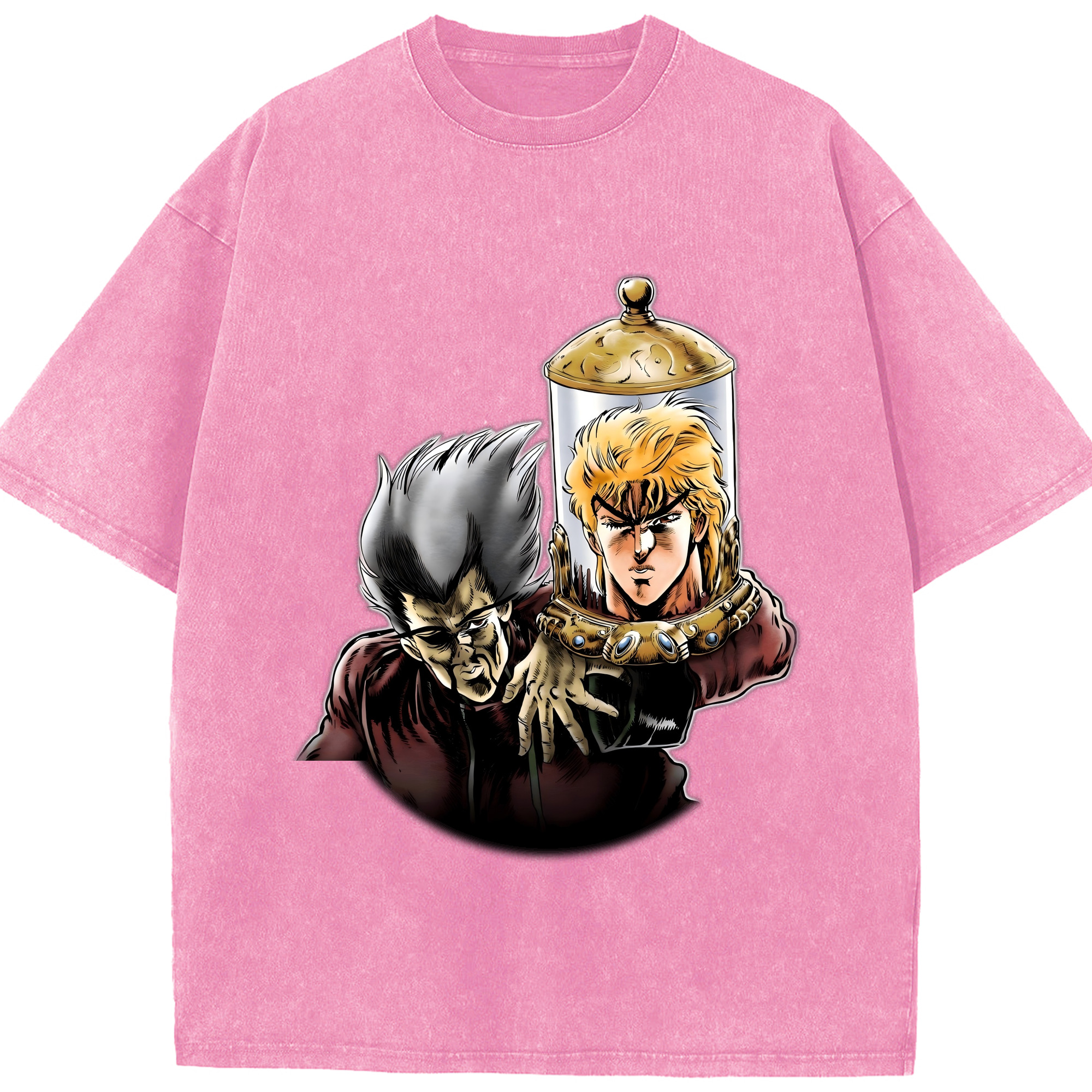 （画像用） ジョジョの奇妙な冒険 ディオ?ブランドー JoJo's Bizarre Adventure Dio Brando 綿100% ヴィンテージ風 半袖Tシャツ（フロントプリント）